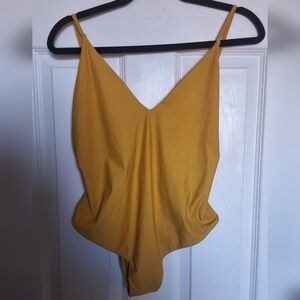 Free People X Amuse Collaboration M One-piece Tropical Travel Vacation Beach Tan
